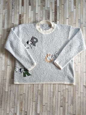 Disney's 101 Dalmatians Arlene Vintage 90s Crewneck Boxy Crop Sweater - Size M